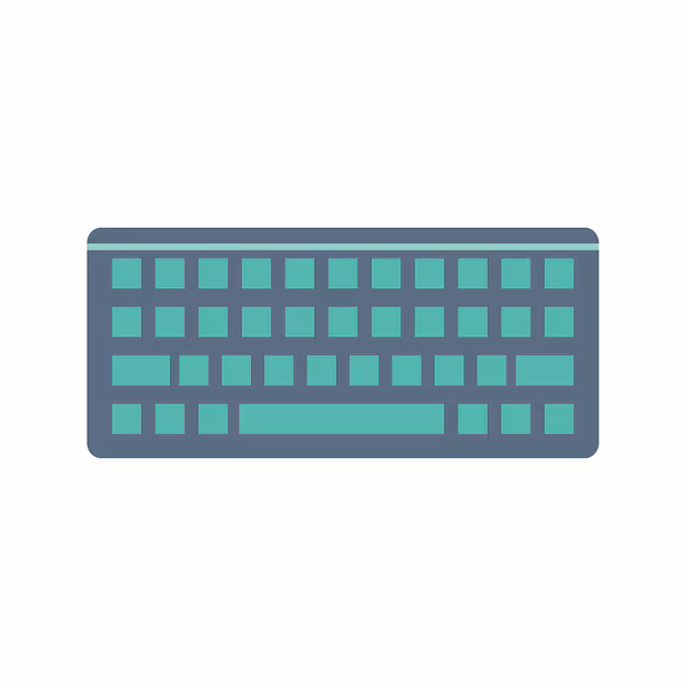 Keyboard-Tastatur in grau und türkis – Hawvivaseo Level 29